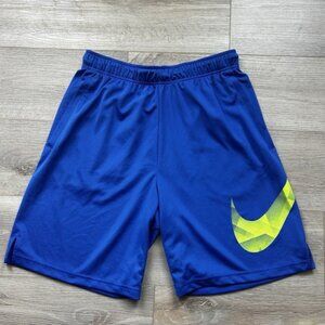 Nike Men's Dri-Fit Shadow Grating Shorts Hyper Royal Volt Men's L